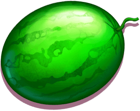 Wassermelone Symbol - grüne Wassermelone mit Streifen