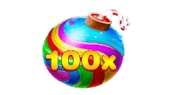 Multiplikator-Bombe Symbol - bunter Kreis mit Spritzern