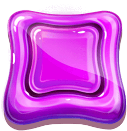 Quadratisches Bonbon Symbol - magenta-lila quadratisches Bonbon