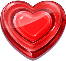 Herz-Bonbon Symbol - rotes herzförmiges Bonbon